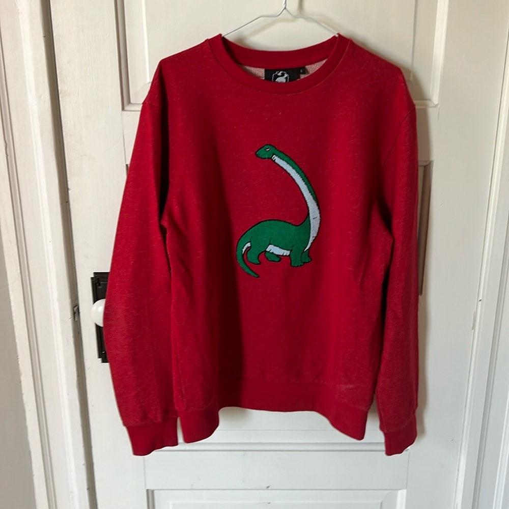 quatre cent quinze dinosaur crewneck sweater (Men’s Large)